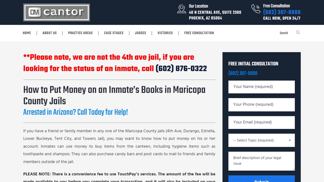 How to Put Money on an Inmate's Books - DM Cantor